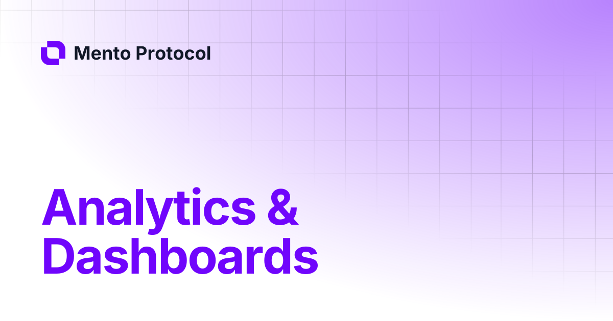 Analytics & Dashboards | Mento Protocol